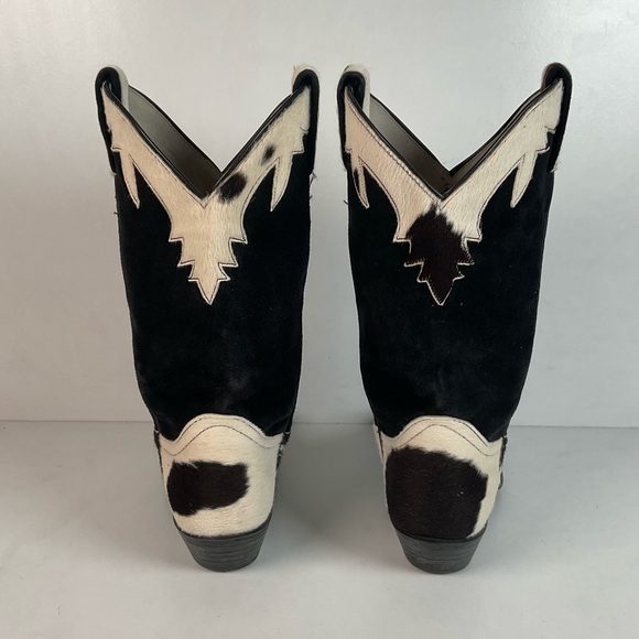 Vintage Larry Mahan Cow Hair Cowgirl Pony Boots 8 B - Picture 16 of 16